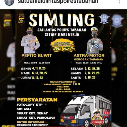 PELAYANAN SIM KELILING